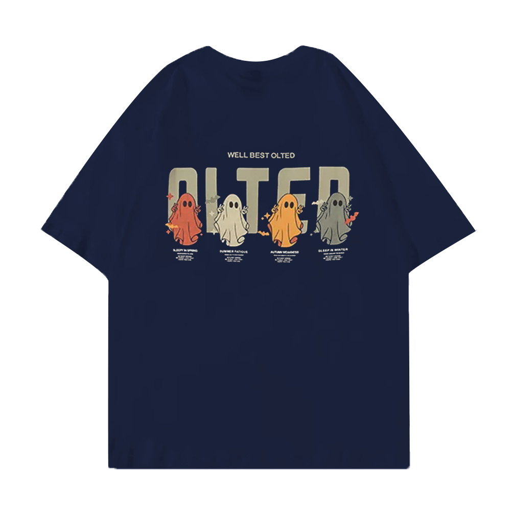 Cartoon Color Ghost Graphic T-shirt