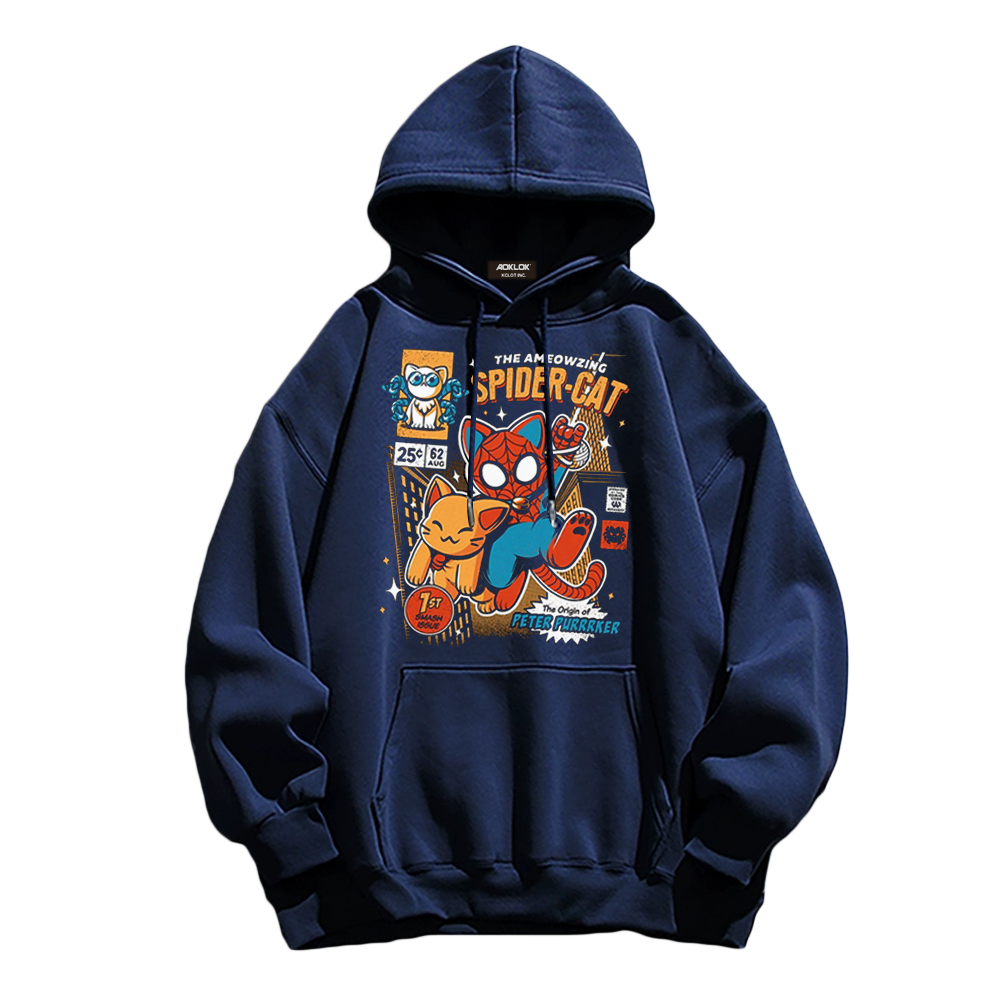 Retro Spider Cat Hoodie