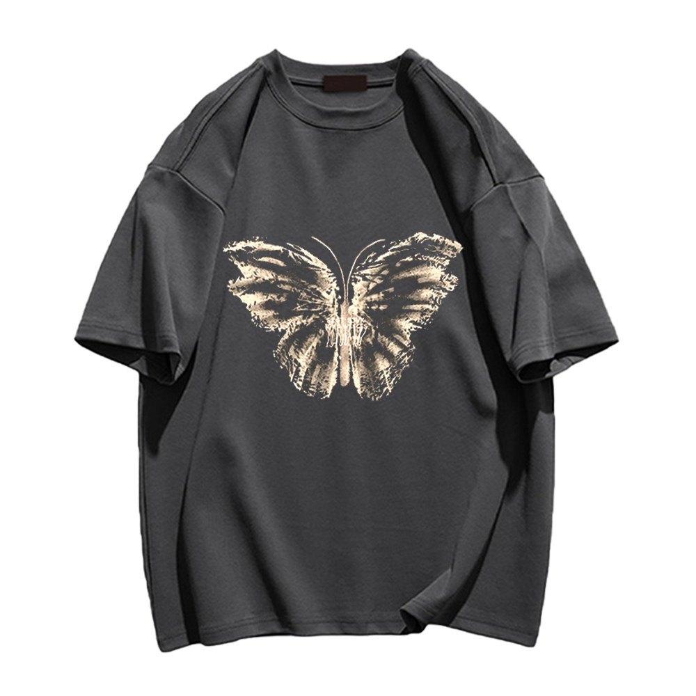Casual Cotton Butterfly T-shirt