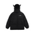 Solid Color Devil Hooded Puffer Coat