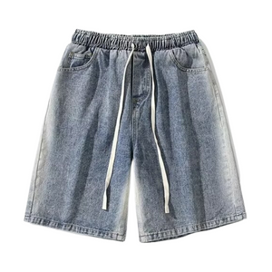 Simple Washed Denim Shorts