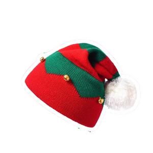 Classic Contrast Color Christmas Knitted Hat