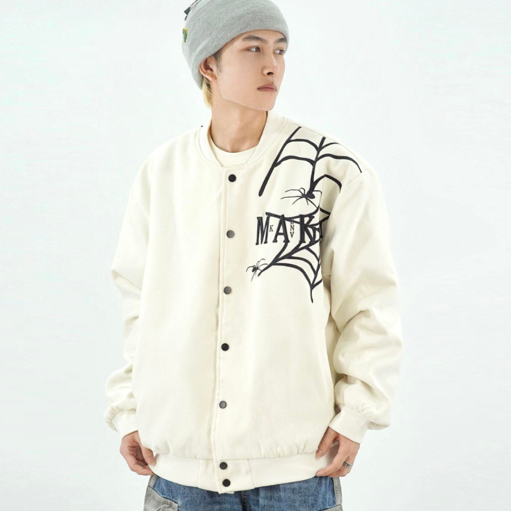 American Spider Web Embroidered Jacket