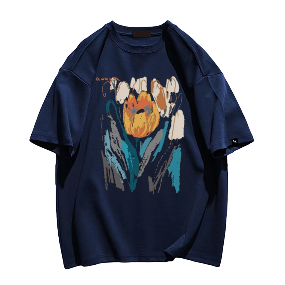 Vintage Abstract Tulip T-Shirt