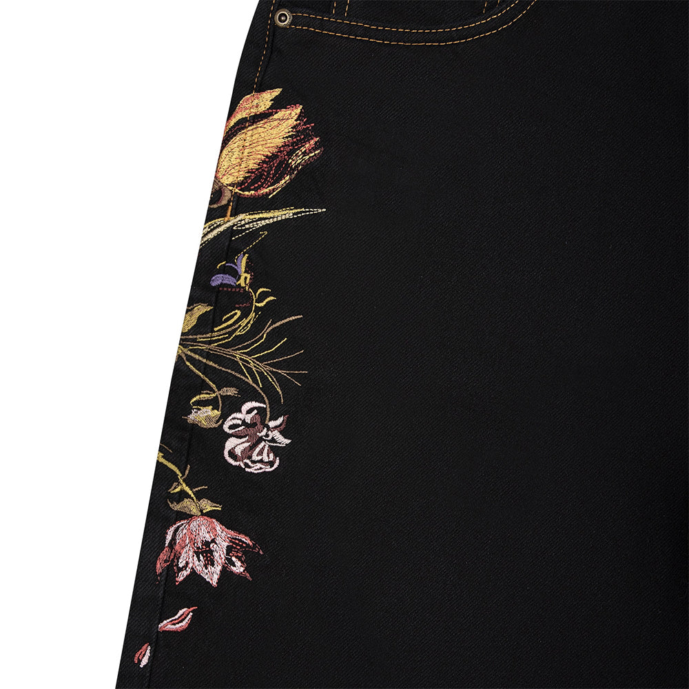 Evokyn Embroidered Denim Jeans with Floral Bloom