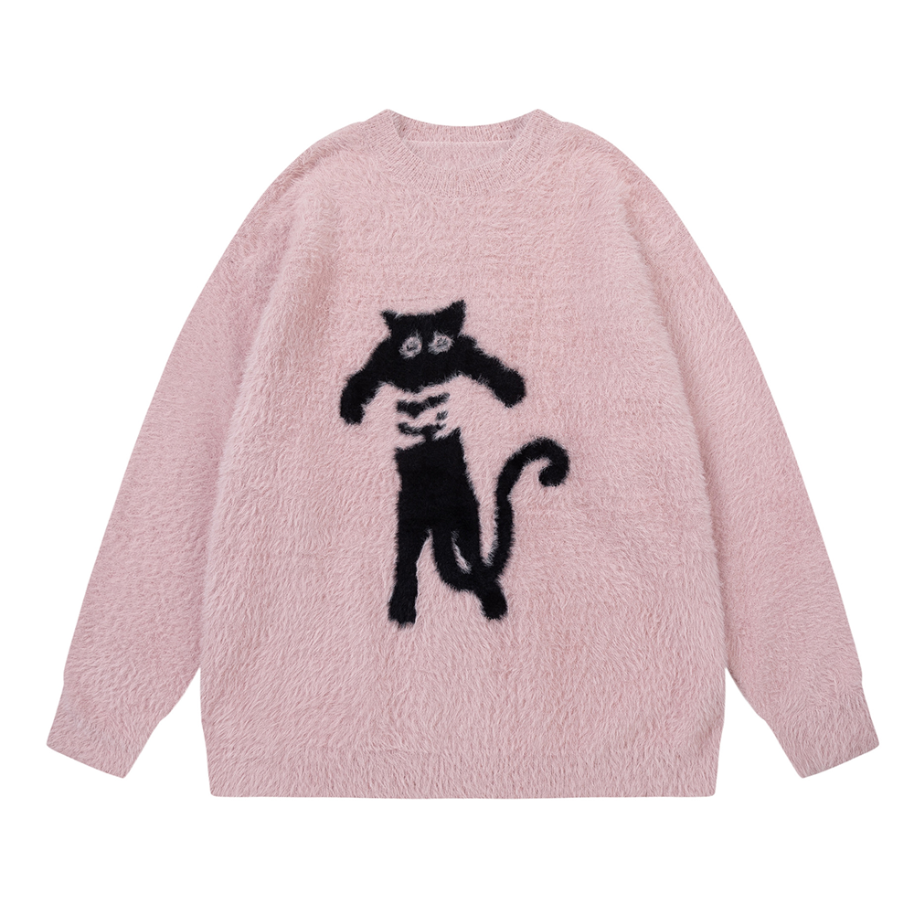 Street Abstract Caught Cat Sweater – AokLok (Kclot)