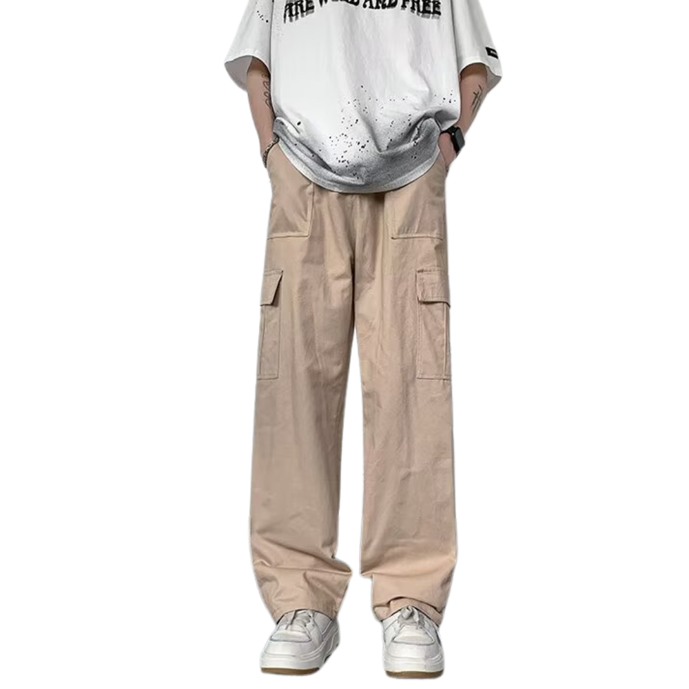 Casual Literary Straight Cargo Pants