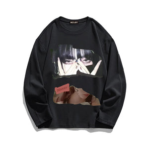 Japanese Girl Print Sweatshirt