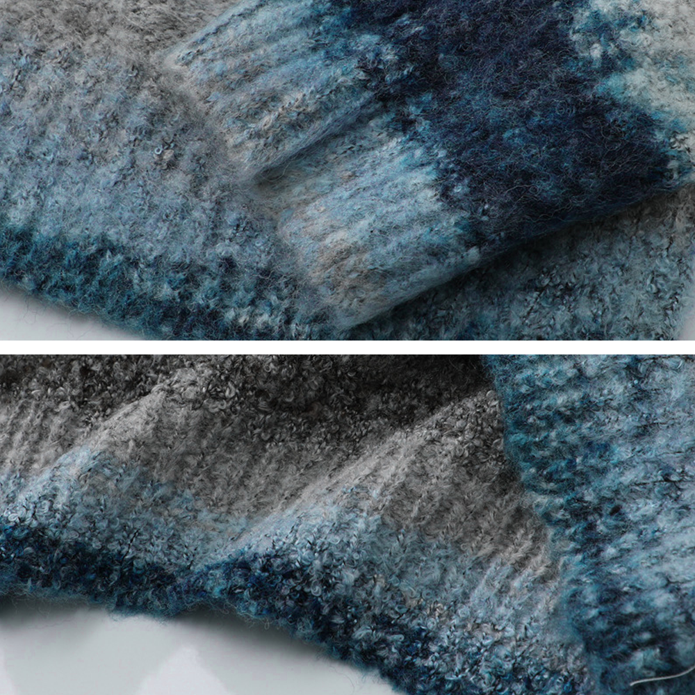 Japanese Retro Gradient Stripes Cardigan Sweater