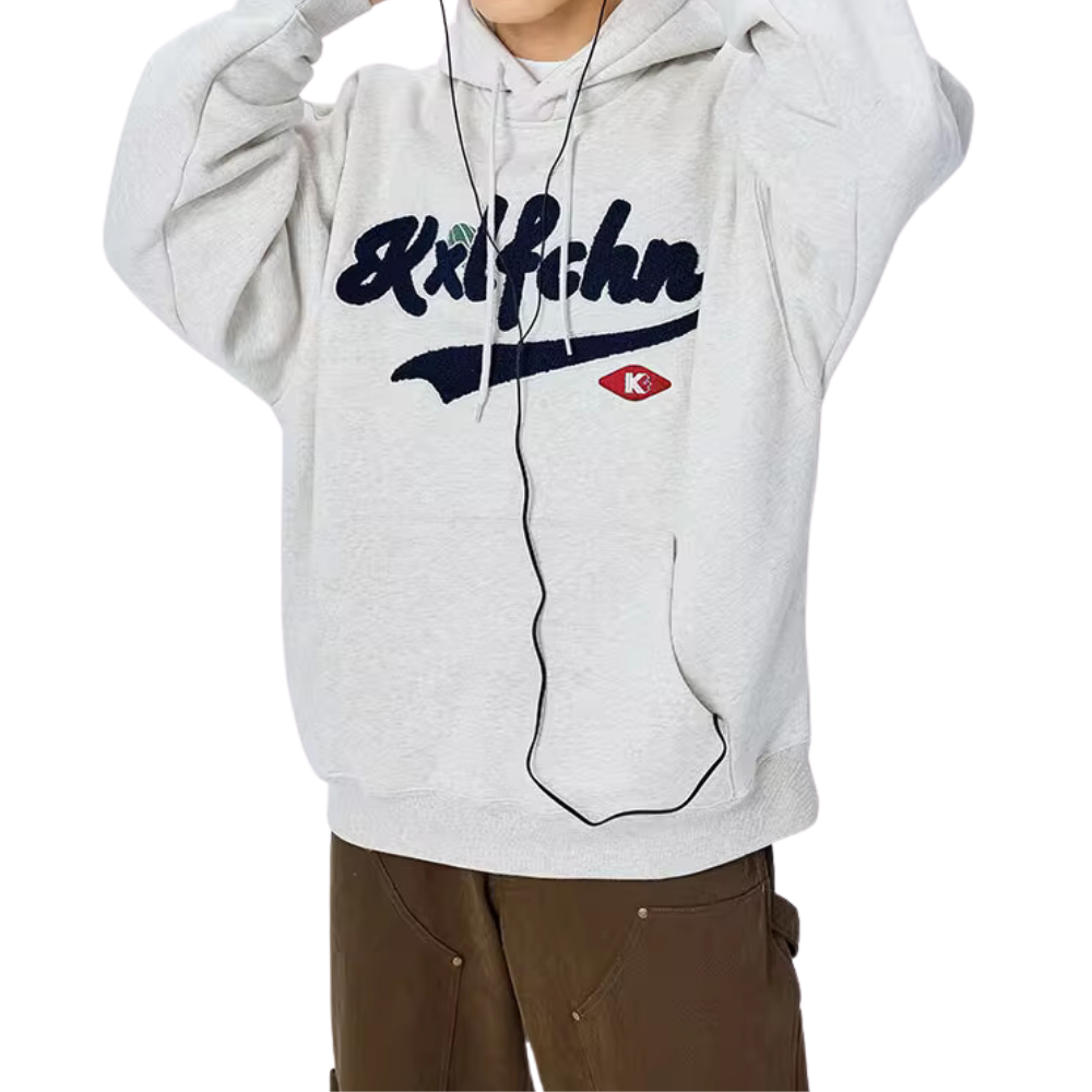 Classic Loose Towel Embroidered Hoodie