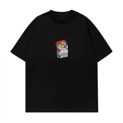 BAGGOUT Cartoon Cigarette Box T-Shirt