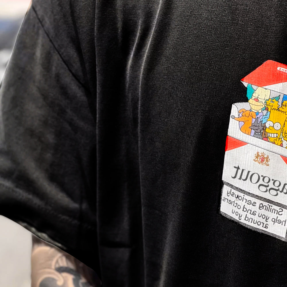 BAGGOUT Cartoon Cigarette Box T-Shirt