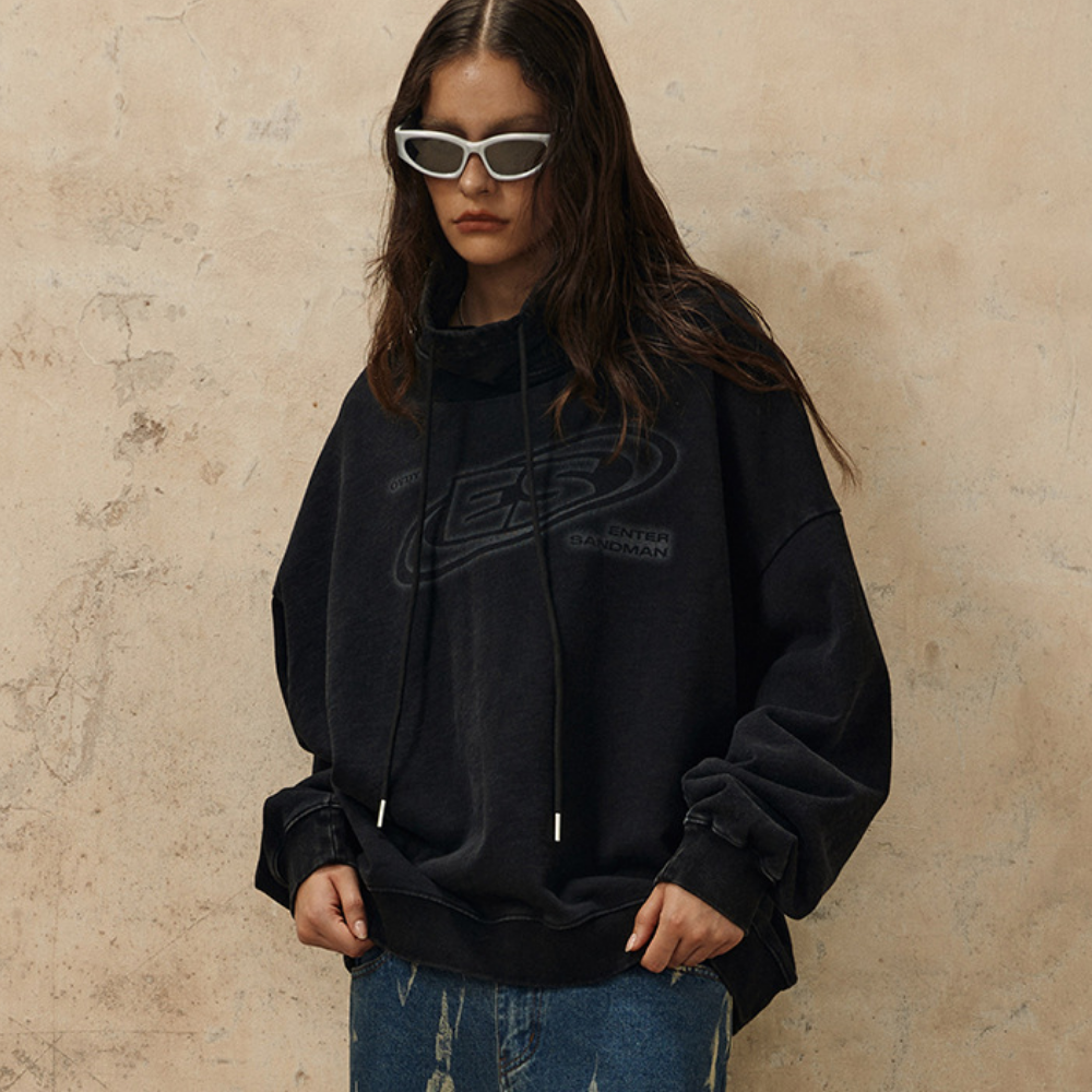 High Street Washed Letter Sweatshirt
