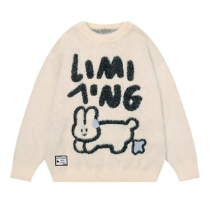 OOC' Cute Run Away Bunny Fleece Sweater