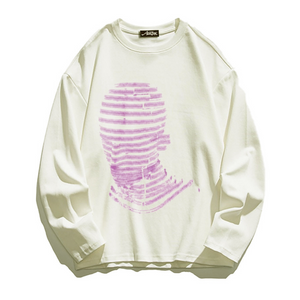 Abstract Masked Man Long Sleeve Shirt