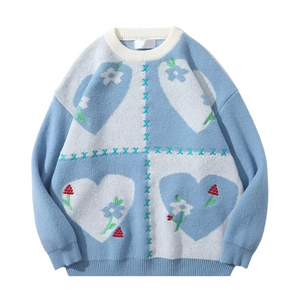 Japanese Love Embroidered Sweater