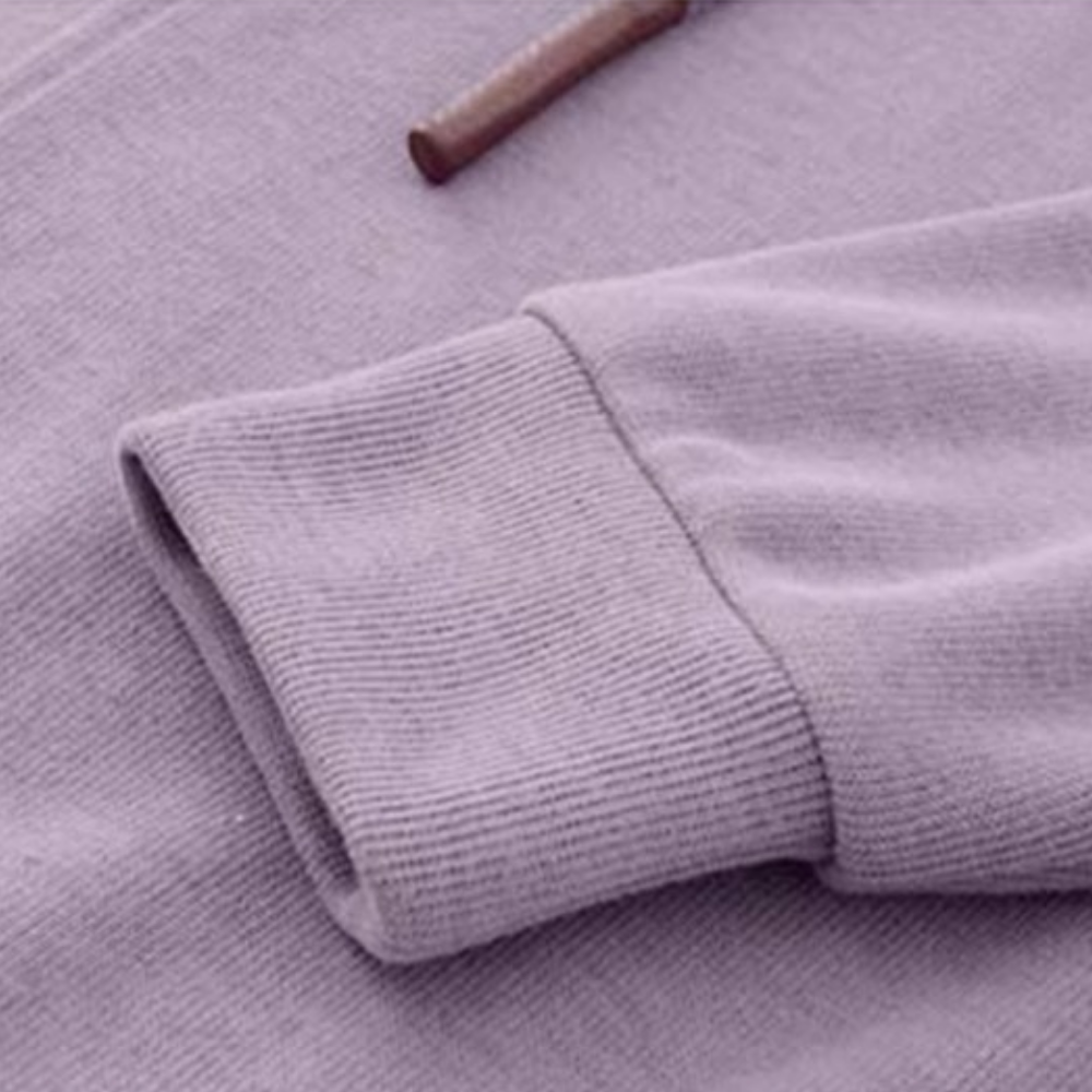 Women's Purple Irregular Stitching Hoodie