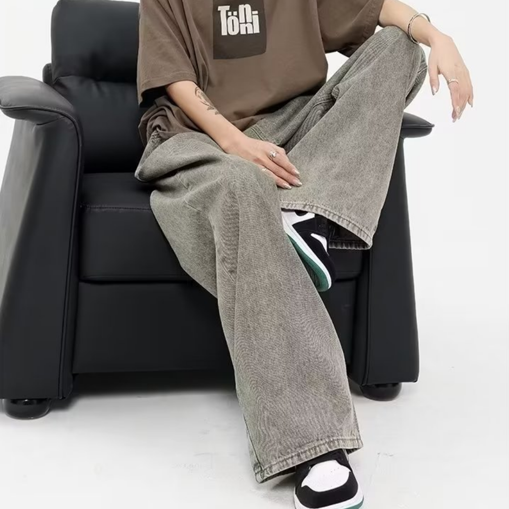 Women's Loose Drawstring Jeans