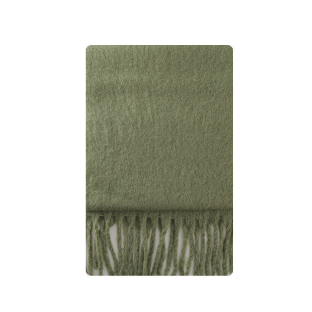 Solid Color Tassel Scarf