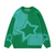 Retro Star Knit Patchwork Sweater