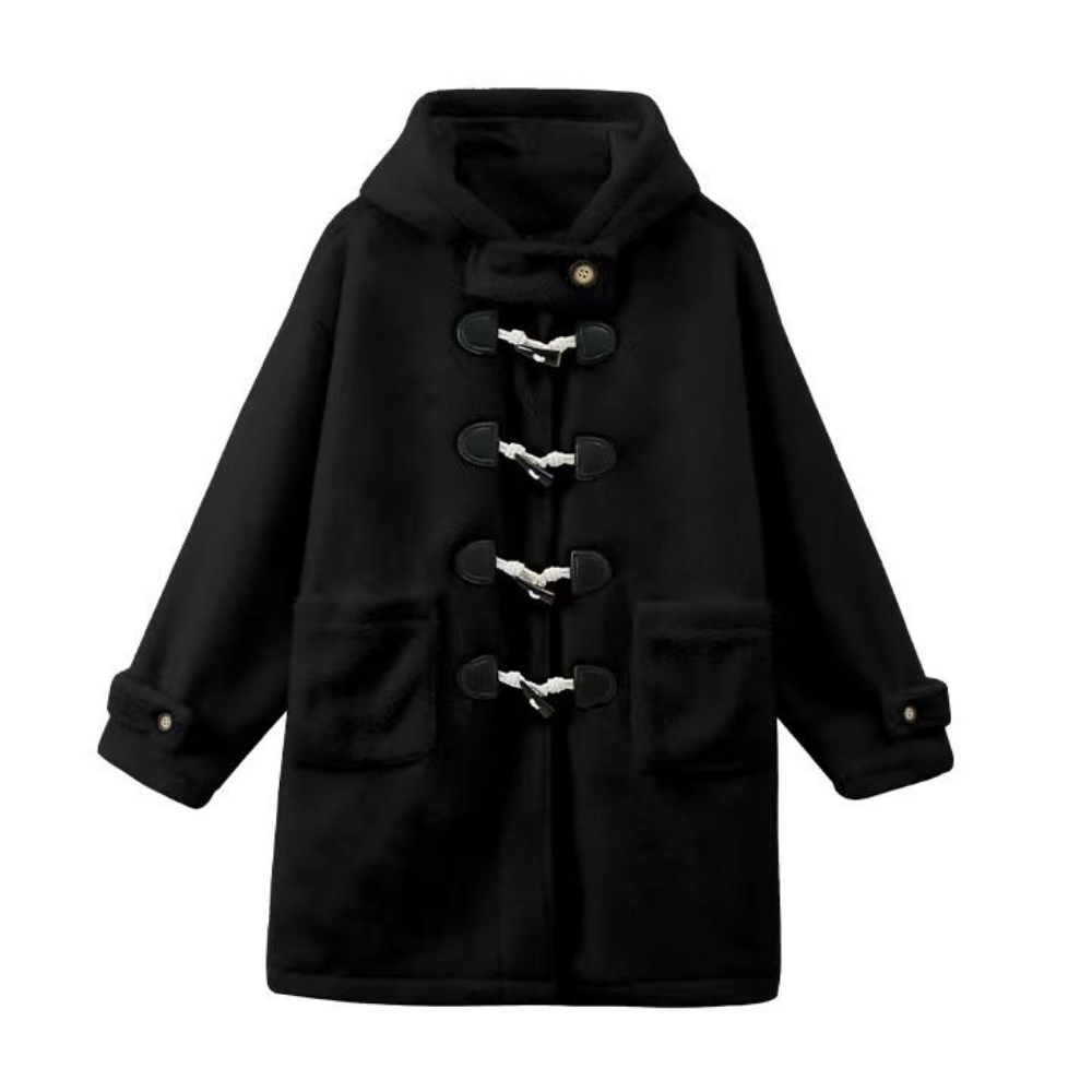 Women's Horn Button Wool Coat