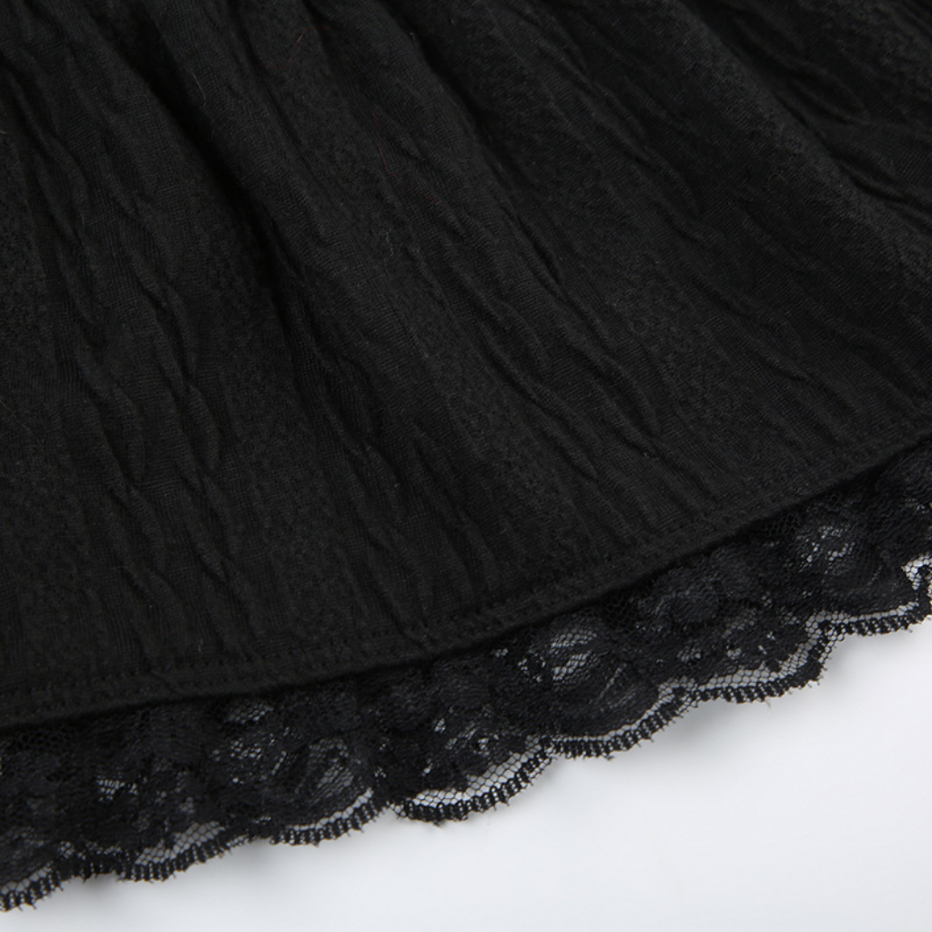 Women's Knot Lace Patchwork Skirt