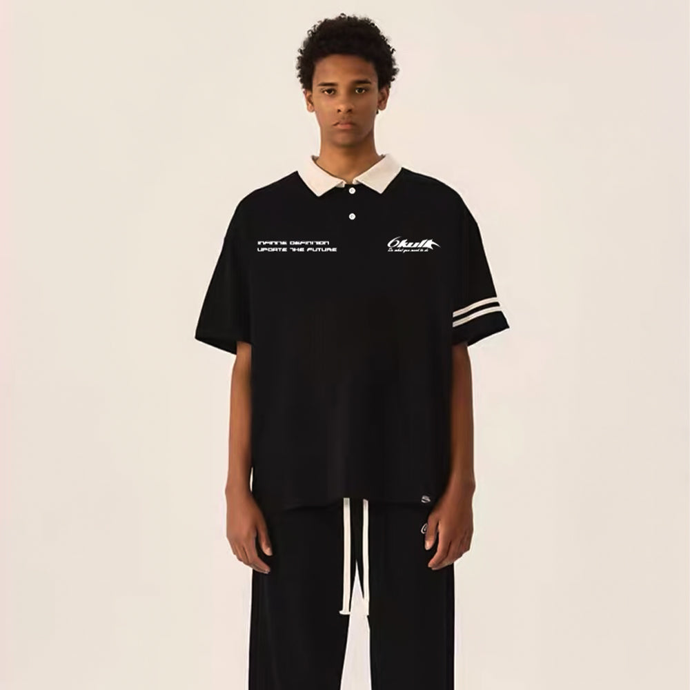 6Kull Retro Brand Logo Polo Shirt