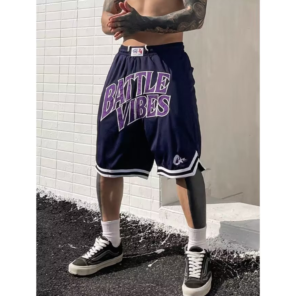American Letter Embroidery Sports Shorts