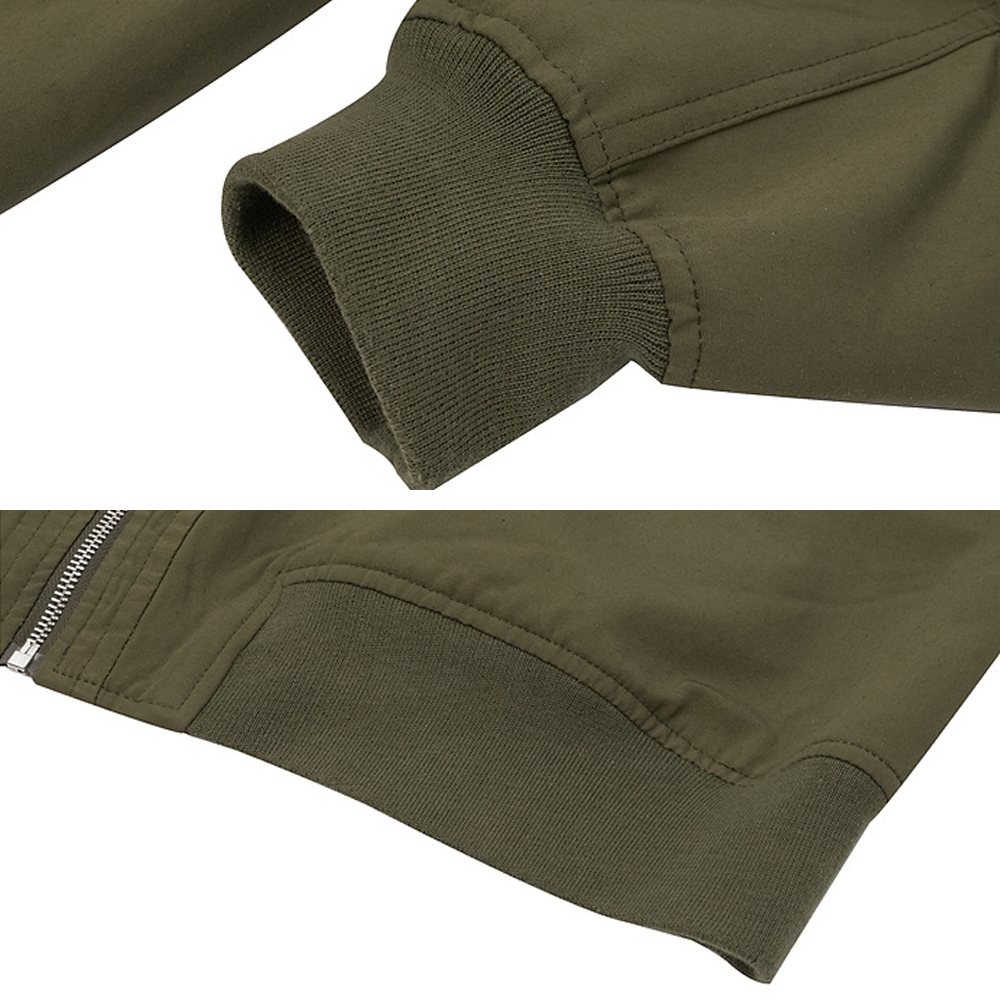 Simple Solid Color Baseball Collar Jacket