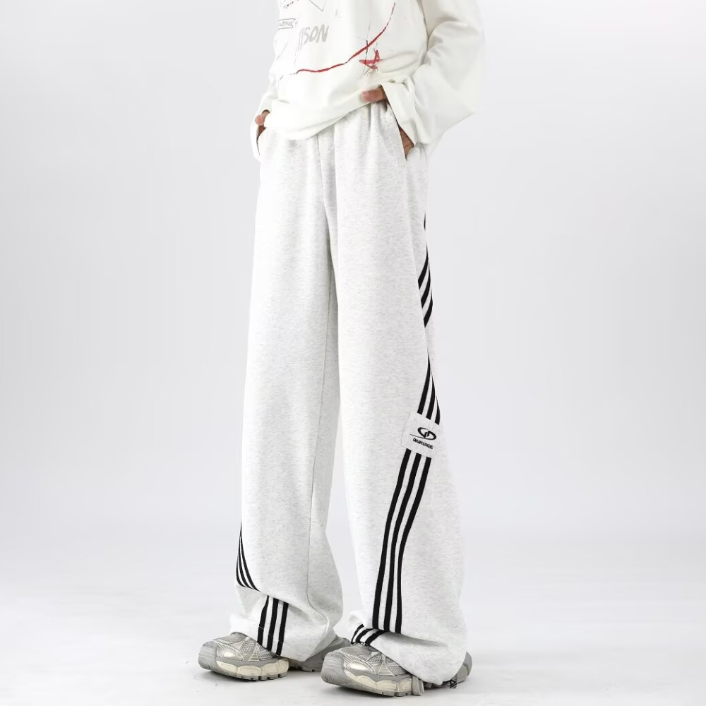 Retro Contrast Stripe Sweatpants