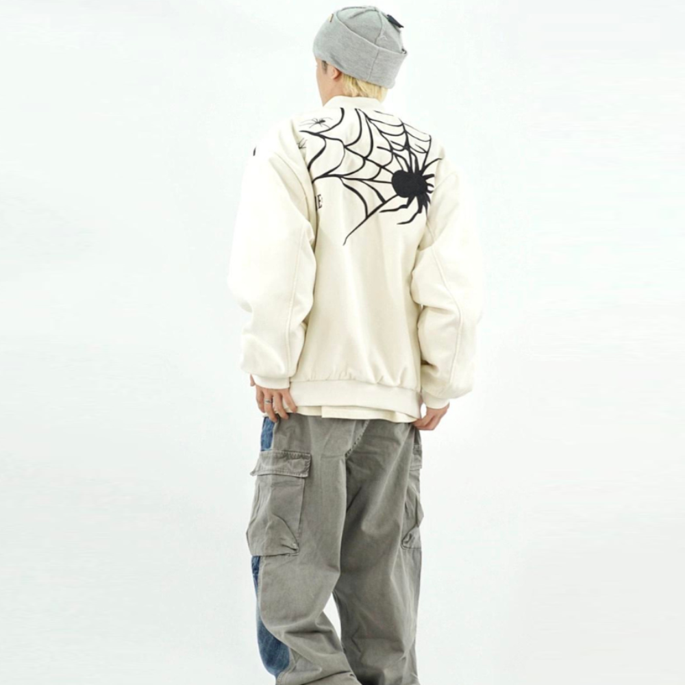 American Spider Web Embroidered Jacket