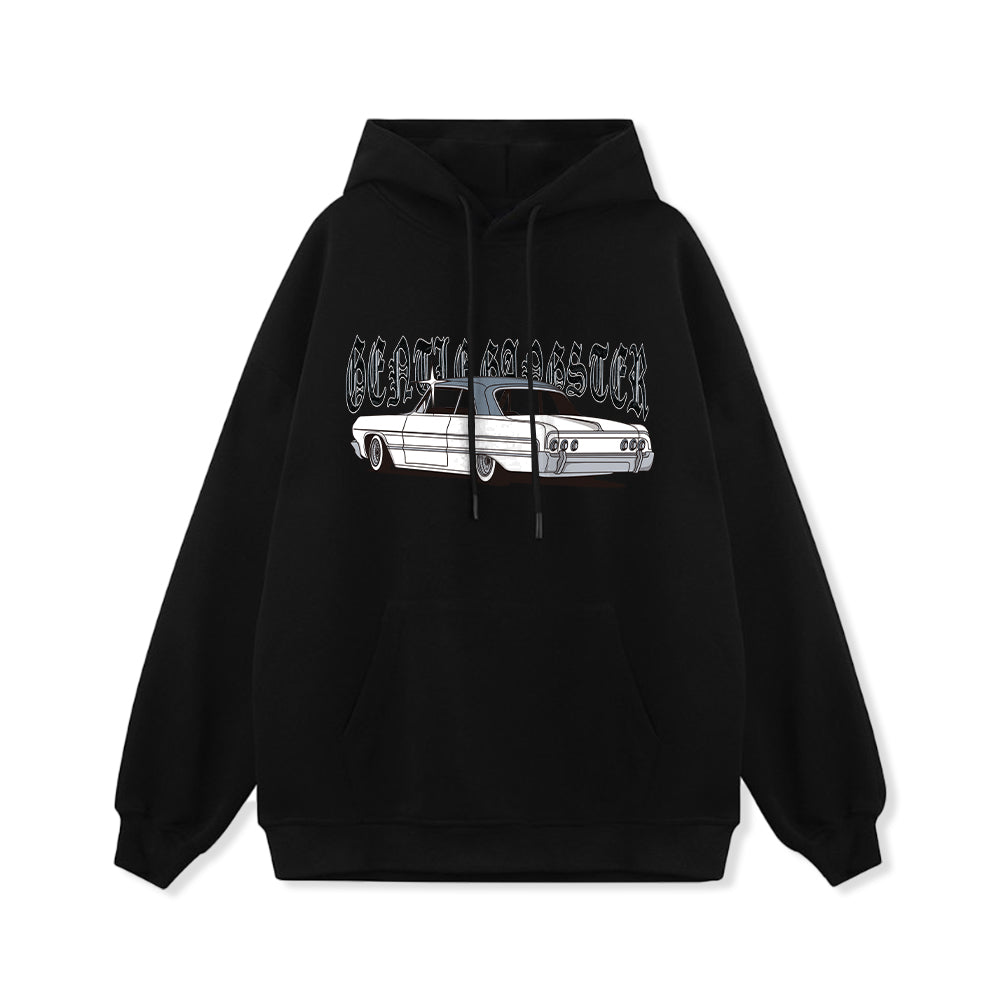 GEG | B/N 'Gentle Gangster' Logo Print Hoodie