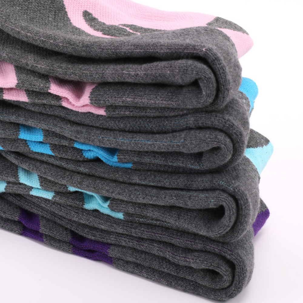Contrasting Color Outdoor Ski Sock