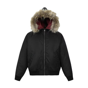 Fur Collar Padded Hooded Jacket