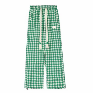 American Plaid Straight Casual Sweatpants