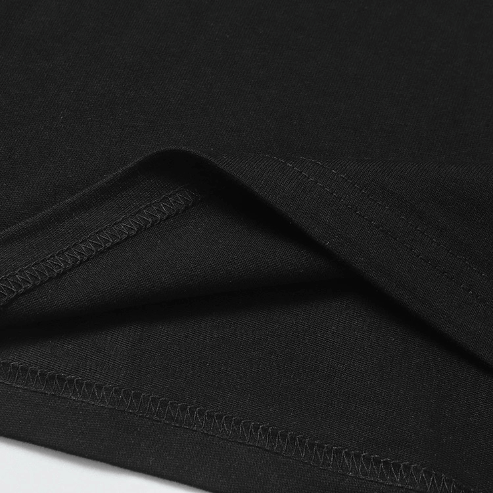 Evokyn Black White Futuristic Techwear Jersey T-Shirt