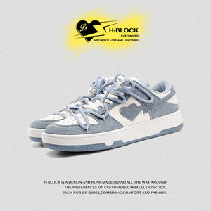 H-Block | Street Heart Stitching Casual Sneakers