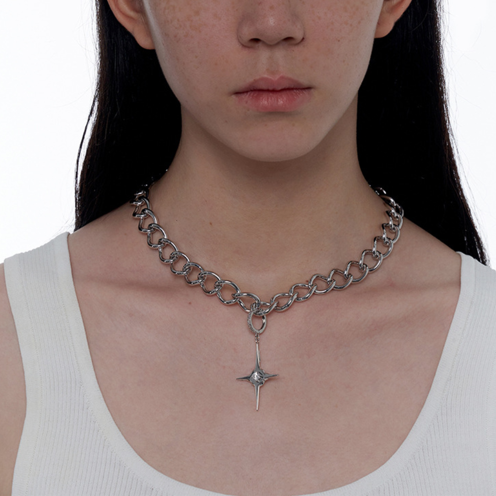 CE | Dark Cross Star Necklace