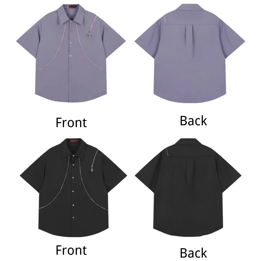 High Street Metal Zip Shirt