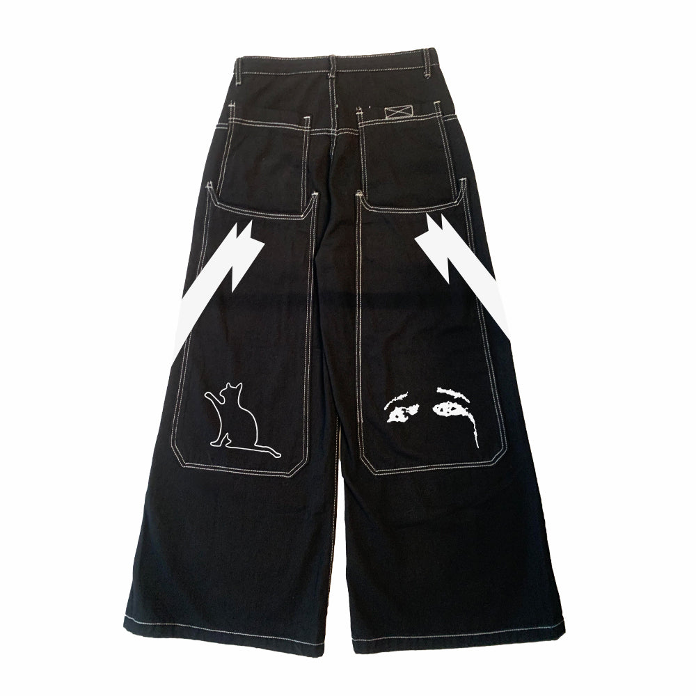 Baggout Skull wide-leg pants