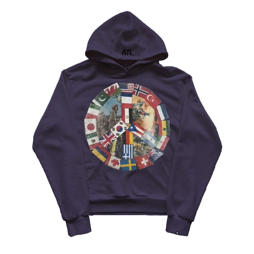 Art In War Power Peace Hoodie