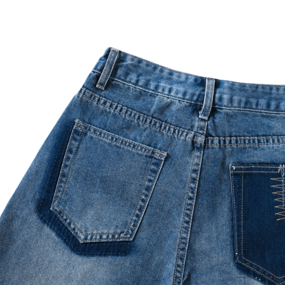 Women's Contrast Color Straight Jorts