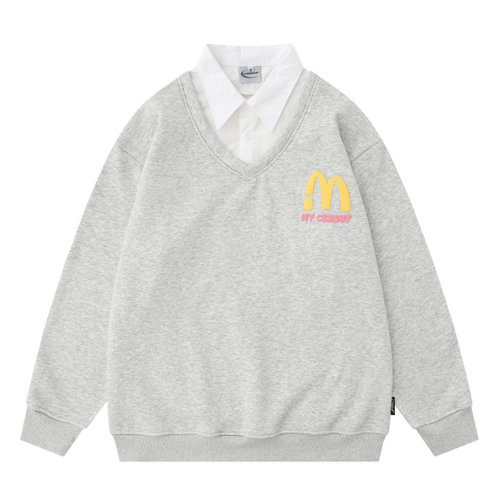 Peppy Fake Two Polo Sweatshirts