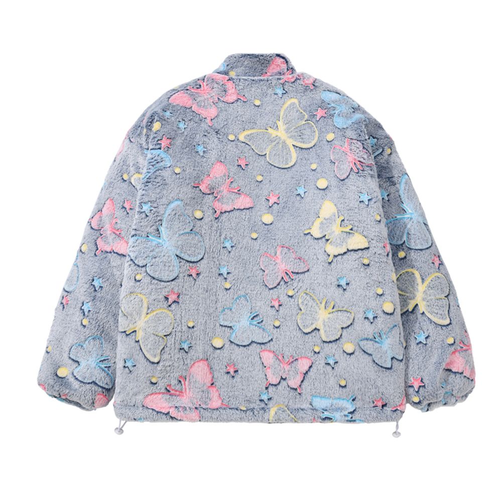 【NOW TREND】Butterfly Stars Sherpa Coat