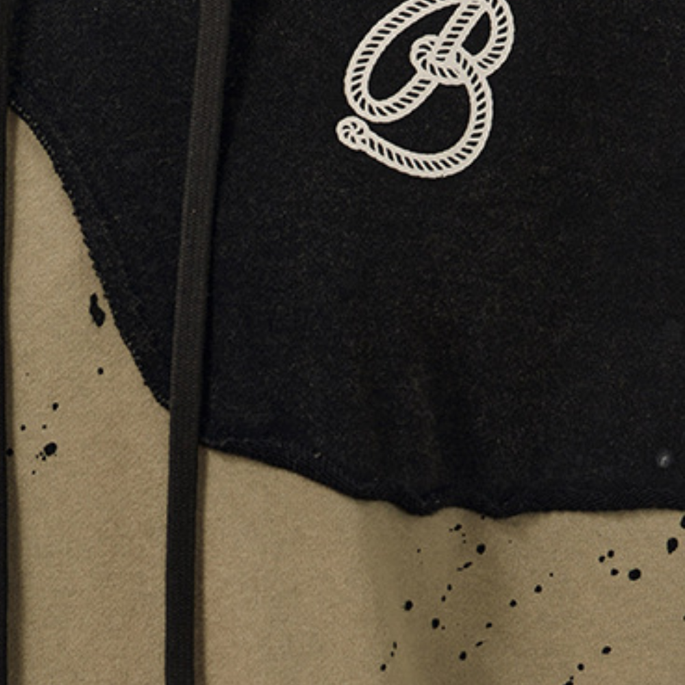 Splicing Ink Splash Hoodie