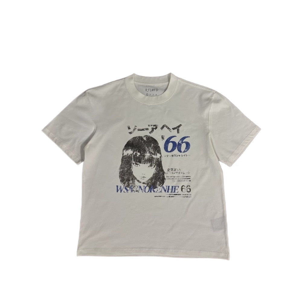 Street Philanthropist Shibuya Girl Hand Painted Vintage Short Sleeve Versatile