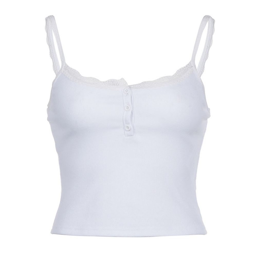 Women's Classic Solid Color Buttoned Cami Top
