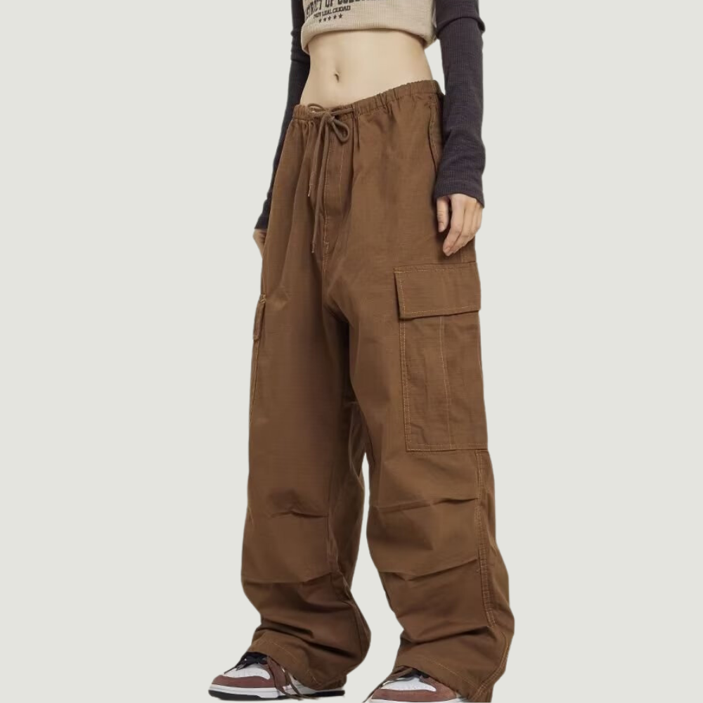 Women's Loose Solid Color Cargo Pants