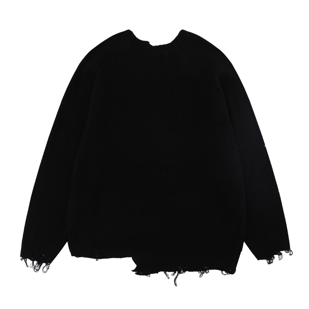 Irregular Cut Solid Sweater
