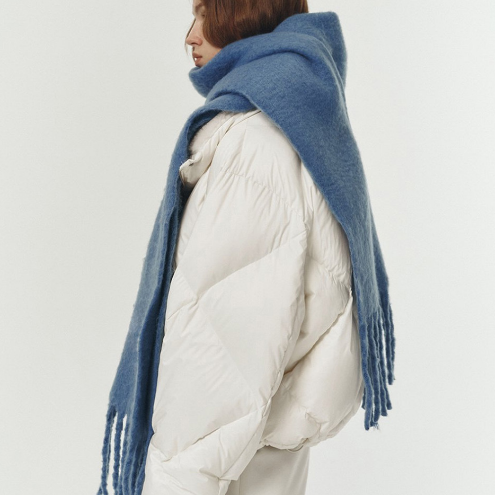 Solid Color Tassel Scarf